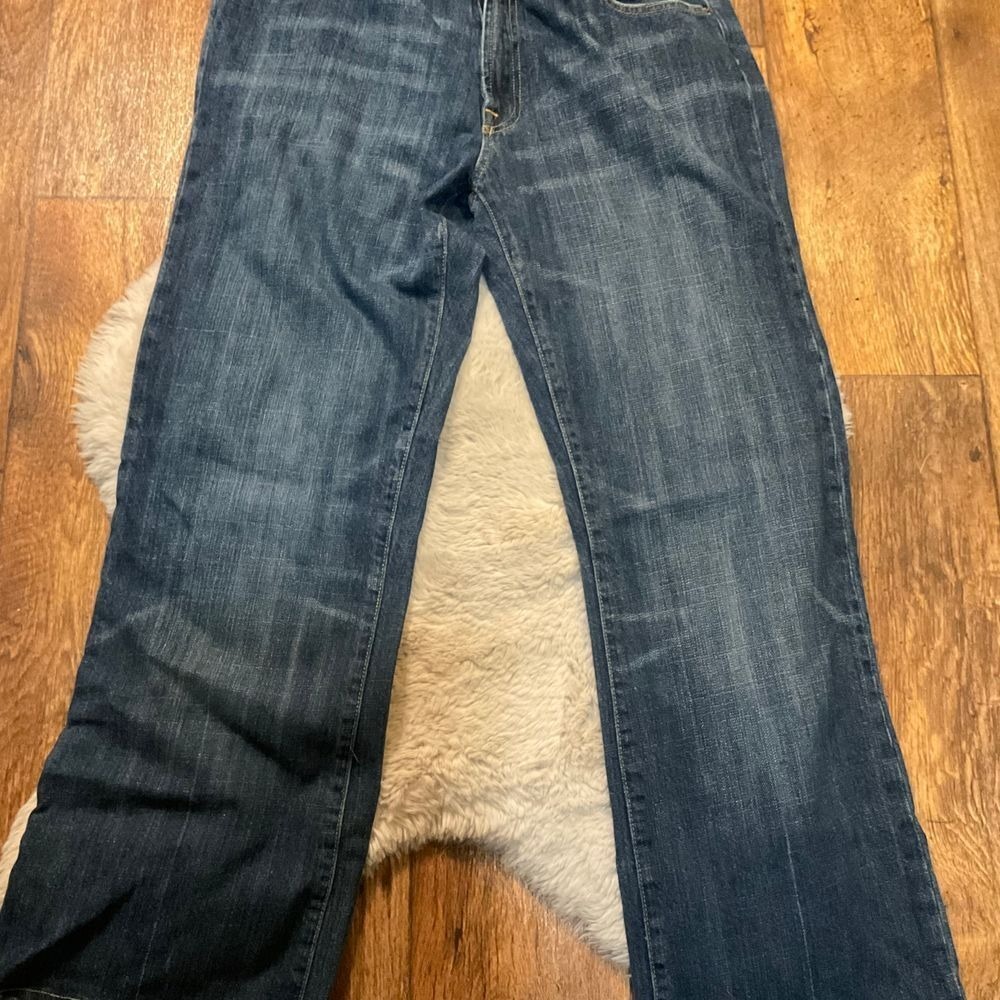 7 For All Mankind Men's Denim Jeans Size 38 Dark Wash 30" Inseam Bootcut T520061 - Picture 6 of 10